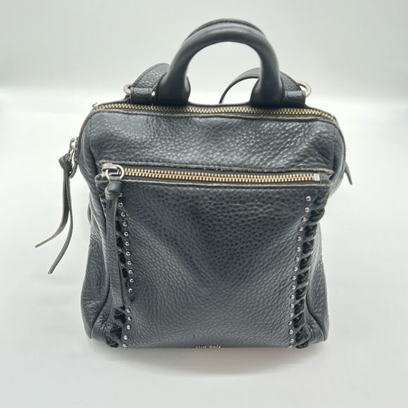 The Sak Handbags - The Sak Loyola Leather Convertible Mini Backpack Crossbody Bag Purse Black